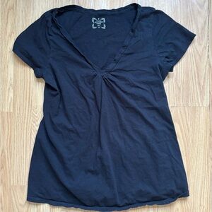 Maternity Black V-Neck Women's Top